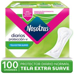 Protector Diario Nosotras Normal Tela Suave Algodón 100 un