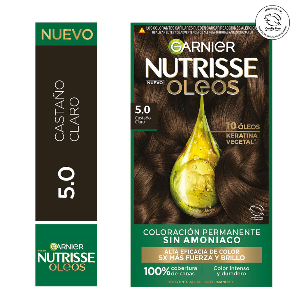 Tintura Nutrisse Oleos 5.0 Castaño Claro 1 un, , large image number 0