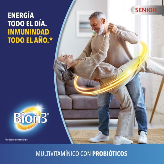 Multivitamínico con Minerales y Probióticos Bion3 Senior 60 Comp, , large image number 2