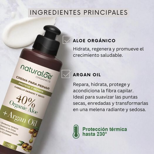 Crema de Peinar Naturaloe Reparación Algan Oil 250mL, , large image number 1
