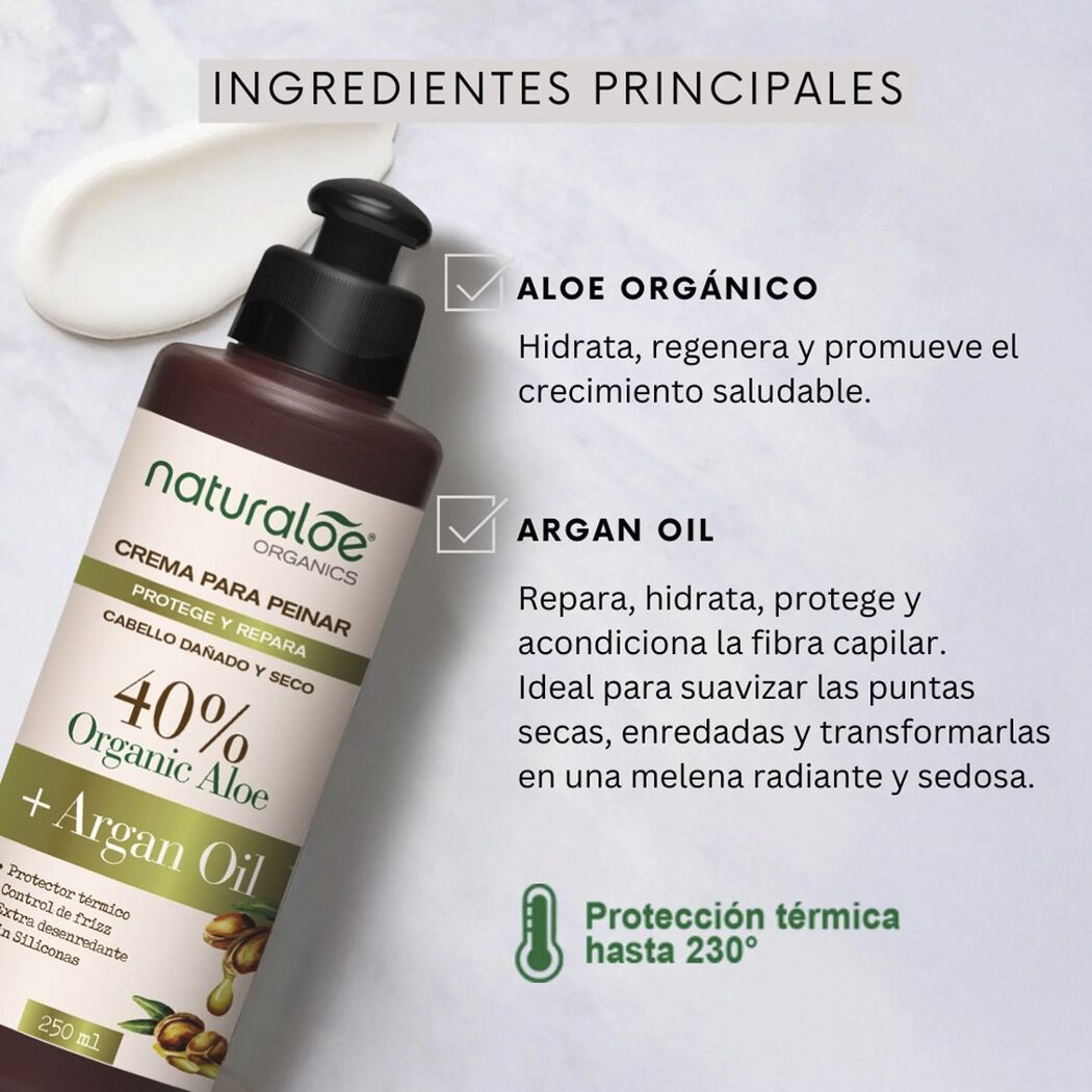 Crema de Peinar Naturaloe Reparación Algan Oil 250mL, , large image number 1