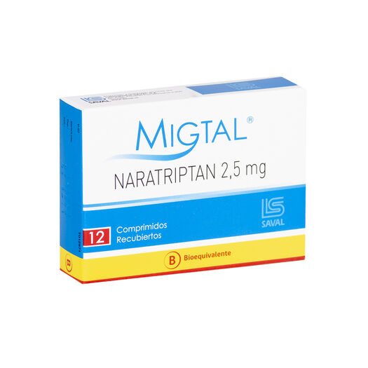 Migtal 2.5 mg x 12 Comprimidos Recubiertos, , large image number 0