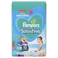 Pañales Pampers Splashers G/XG 10 un