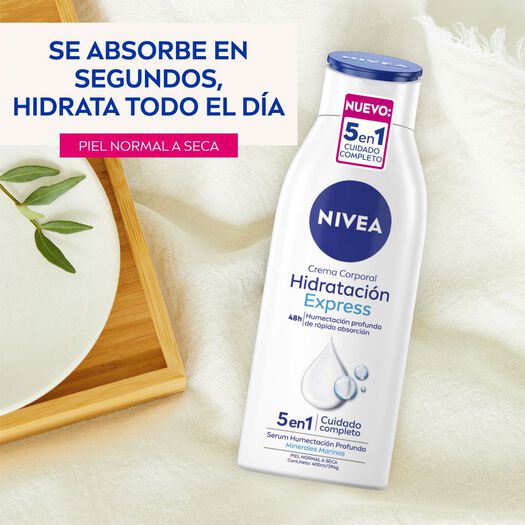 CREMA CORPORAL NIVEA HIDRATACIÓN EXPRESS 400ML, , large image number 3