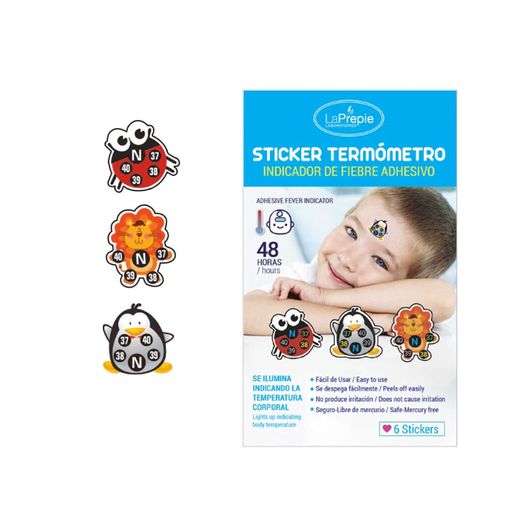 Sticker Term&oacute;metro Adhesivo Infantil 6Un, , large image number 1
