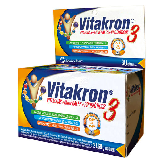 Vitakron 3 Envase 30 Capsulas, , large image number 0