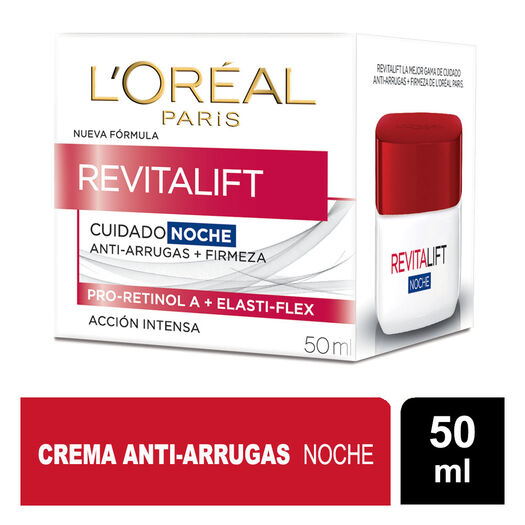 Loreal Crema Antiarrugas Revitalift Noche x 50 mL, , large image number 0