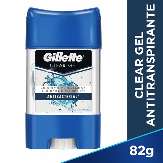 Gillette Desodorante Clear Gel Antibacterial x 85 g, , large image number 0