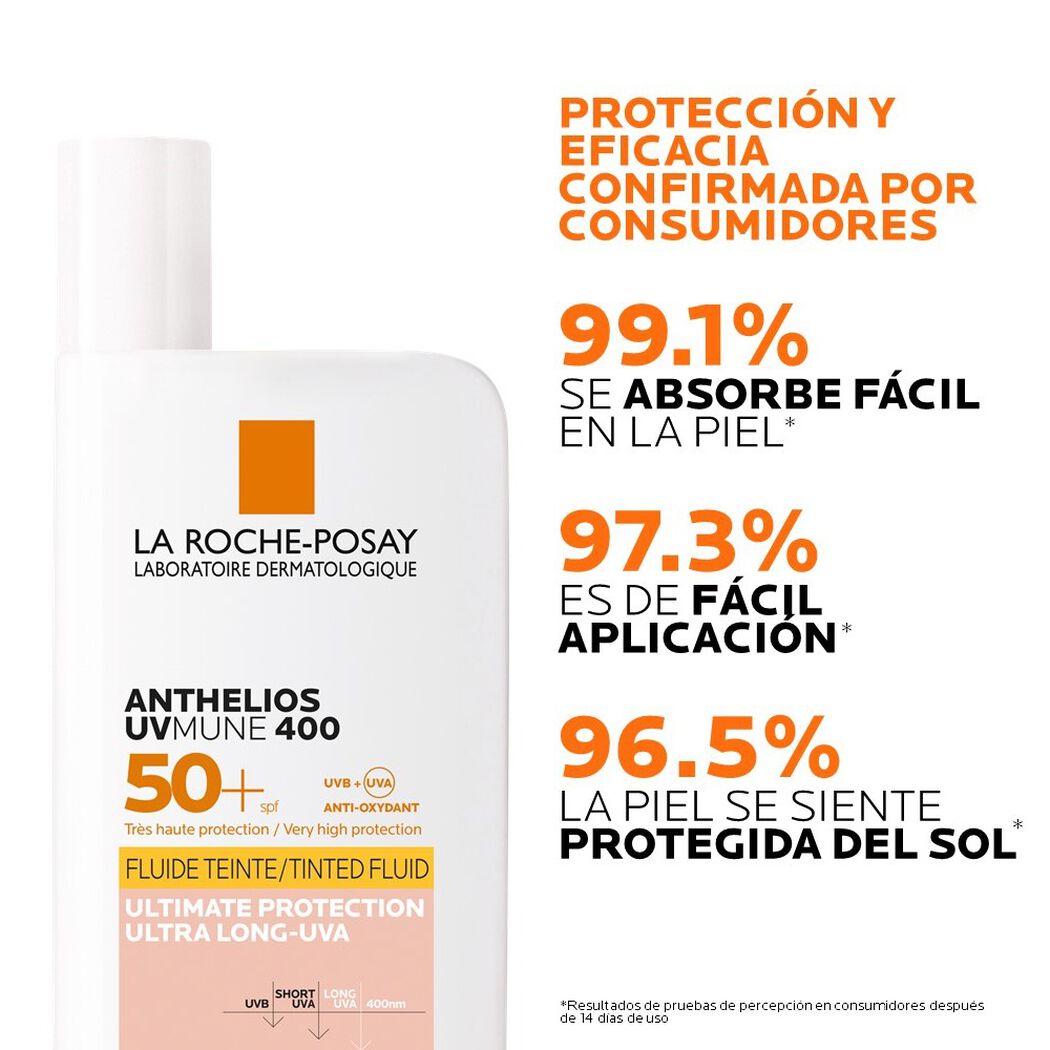 Protector Solar La Roche Posay Rostro Anthelios UV Mune 400 FPS50+ Con Color 50 mL, , large image number 2