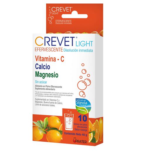 Crevet Light Efervescente Calcio Magnesio X 10 Sobres, , large image number 0