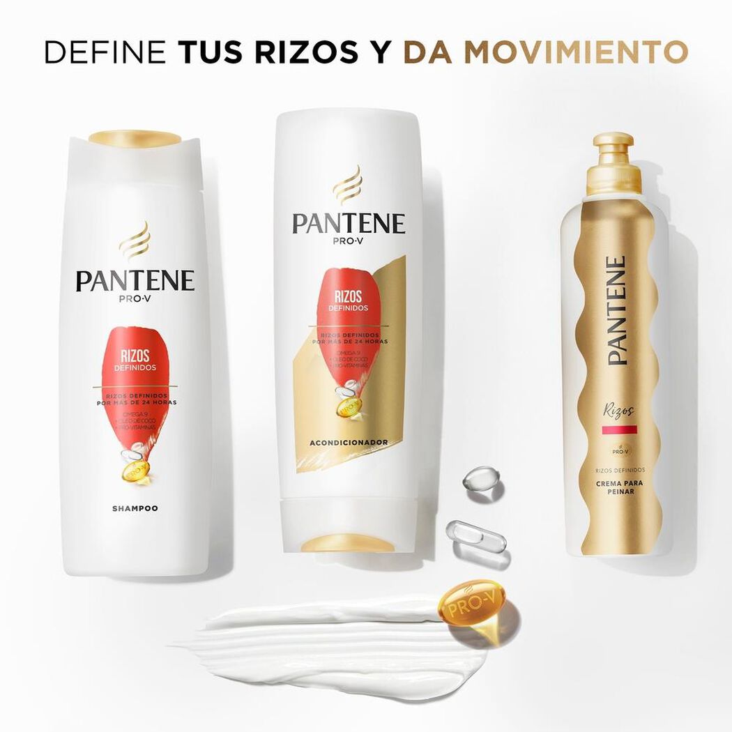 Pantene Shampoo Rizos Definidos x 400 mL, , large image number 4
