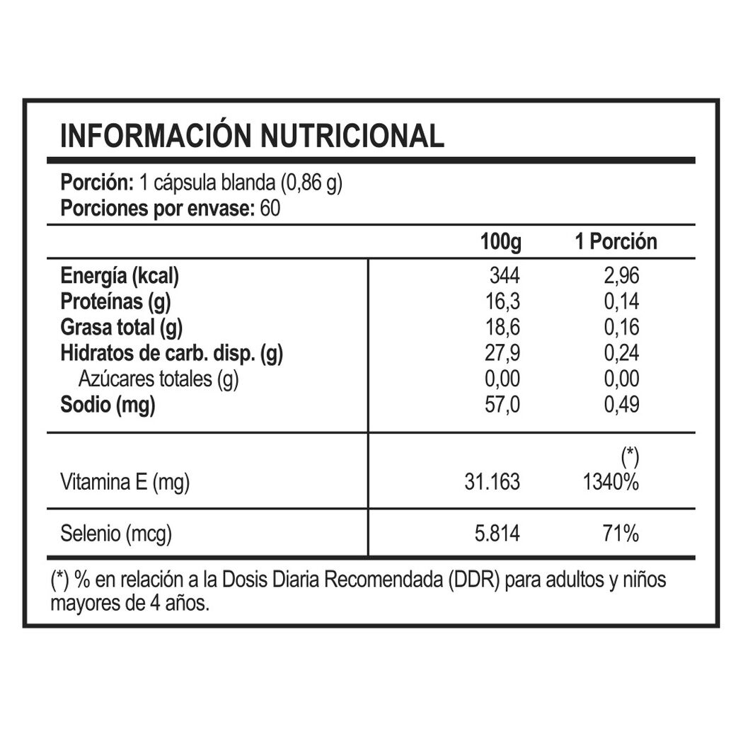 Vitaday Vitamina E+Selenio 60 Cápsulas Blandas, , large image number 1