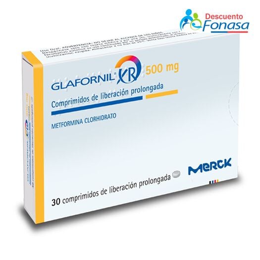 Glafornil XR 500 mg x 30 Comprimidos de Liberación Prolongada, , large image number 0