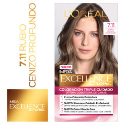 Excellence Tintura 7.11 Rubio Ceniza Profundo x 1 Unidad