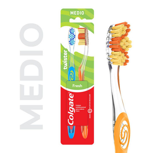 Cepillo de Dientes Colgate Twister Fresh Suave 2 un, , large image number 0