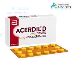 Acerdil-D 20 mg/12,5 mg x 30 Comprimidos