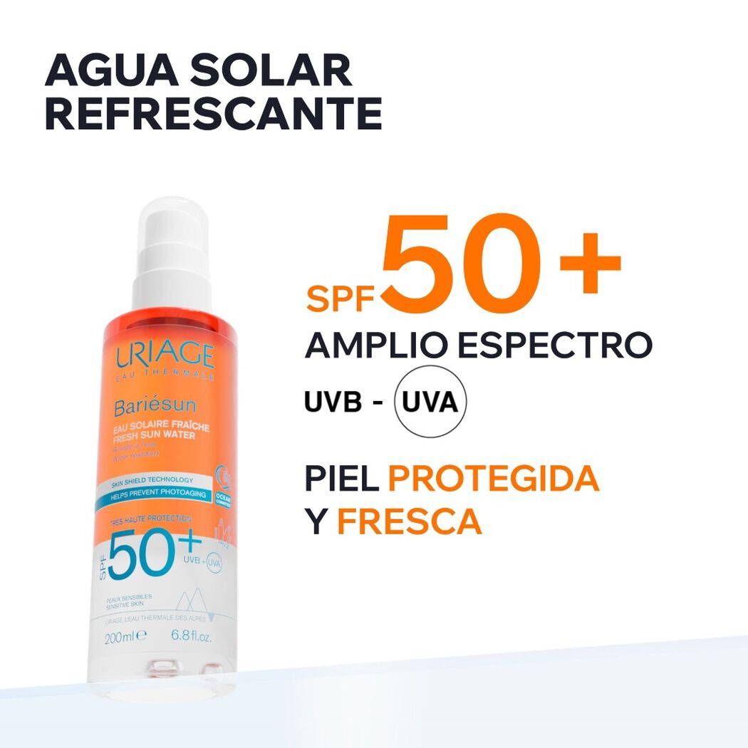 Protector Solar Uriage Bari&eacute;sun Sun Water FPS 50+ 200 mL, , large image number 1