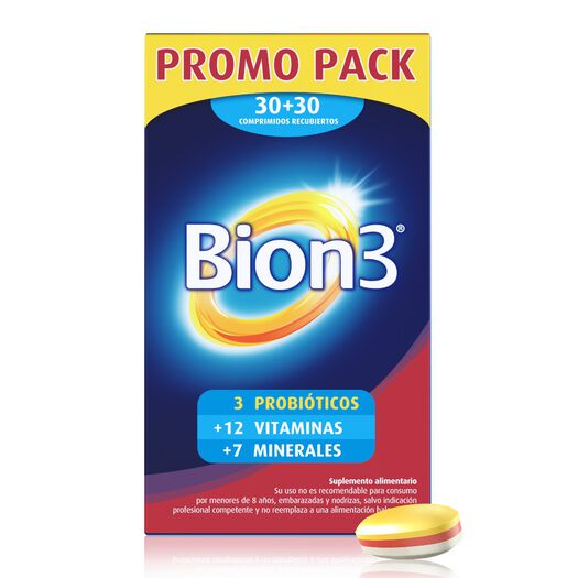 Bion3 Defensas Suplemento con Vitaminas 60 Comprimidos, , large image number 0