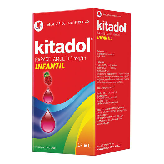 Kitadol 100 mg/mL x 15 mL Solución Oral Para Gotas, , large image number 0