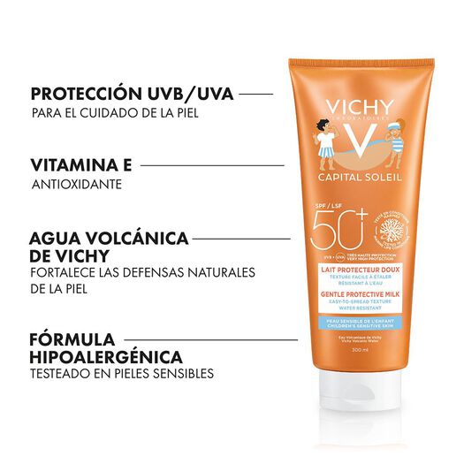 Vichy Protector Solar Ideal Soleil FPS 50 Leche x 300 mL, , large image number 2