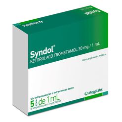 Syndol 30 mg/mL x 5 Ampollas Solución Inyectable