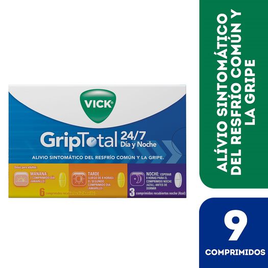 Vick Griptotal 24/7 DN x 9 Comprimidos Recubiertos, , large image number 0