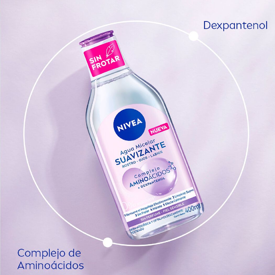 Agua Micelar Nivea Facial 3 en 1 Piel Sensible 400 ml, , large image number 3
