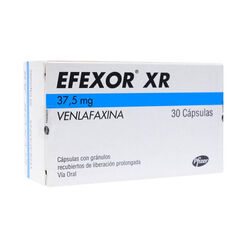 Efexor XR 37.5 mg x 30 Cápsulas con Microgránulos Recubiertos de Liberación Prolongada