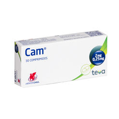 Cam 0.25 mg/2 mg x 30 Comprimidos