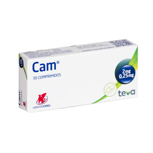 Cam 0.25 mg/2 mg x 30 Comprimidos, , large image number 0