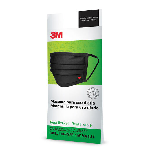 Mascarilla Reutilizable Negra. Nexcare, , large image number 0