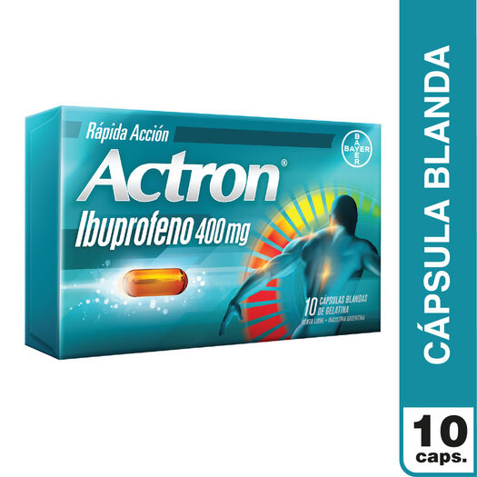 Actron 400 mg x 10 Cápsulas Blandas, , large image number 1