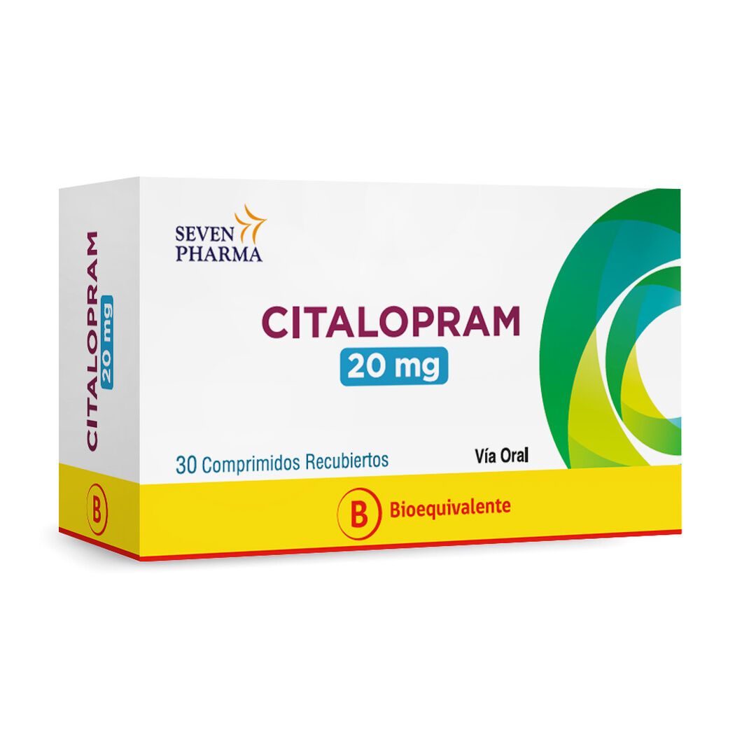 Citalopram 20 mg Caja 30 Comprimidos, , large image number 0