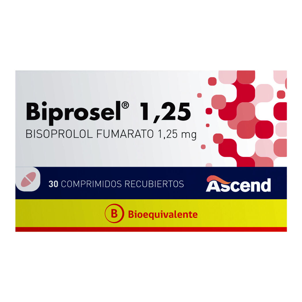 BIPROSEL 1.25mg x 30 Comprimidos Recubiertos, , large image number 0