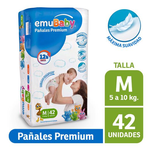 Pañal Emubaby M 42un, , large image number 0