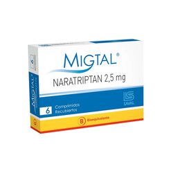 Migtal 2.5 mg x 6 Comprimidos Recubiertos