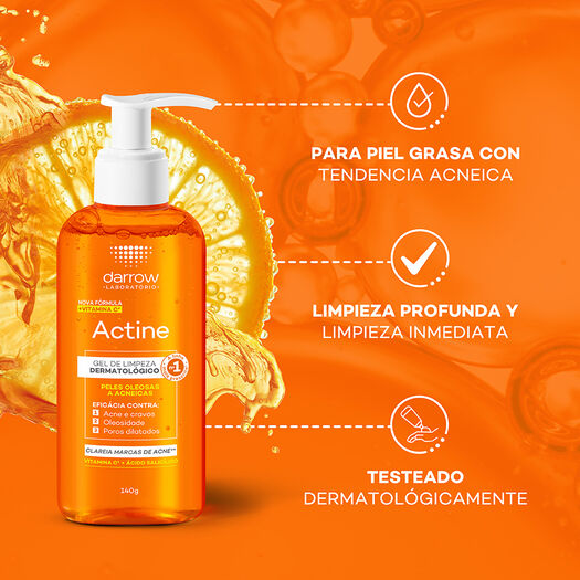 Darrow Actine Gel Limpiador Dermatológico 140G, , large image number 2
