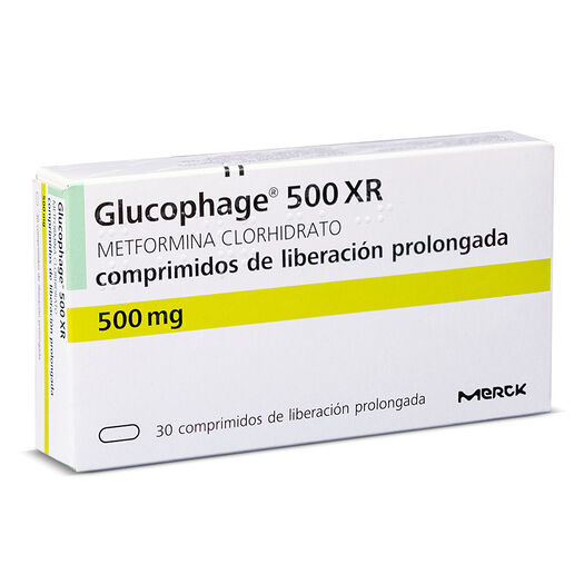 Glucophage XR 500 mg x 30 Comprimidos de Liberación Prolongada, , large image number 0