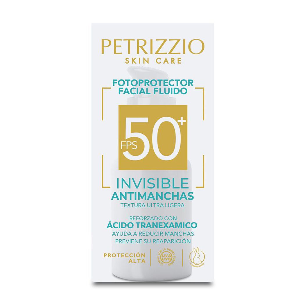 Protector Solar Petrizzio Facial Fluido Antimanchas Ultra Ligero FPS 50+ 40 mL, , large image number 0