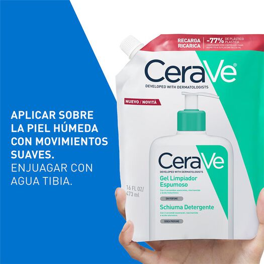 Gel Limpiador Espumoso Cerave Recarga 473 mL, , large image number 4
