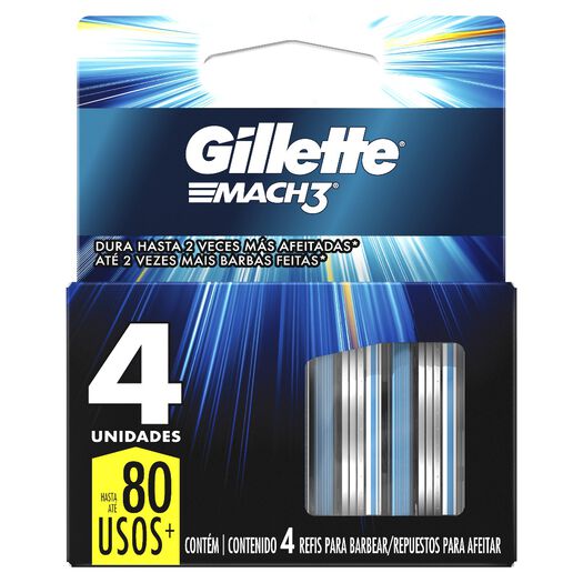 Gillette Mach3 Repuestos de Afeitar, 4 Unidades, , large image number 4