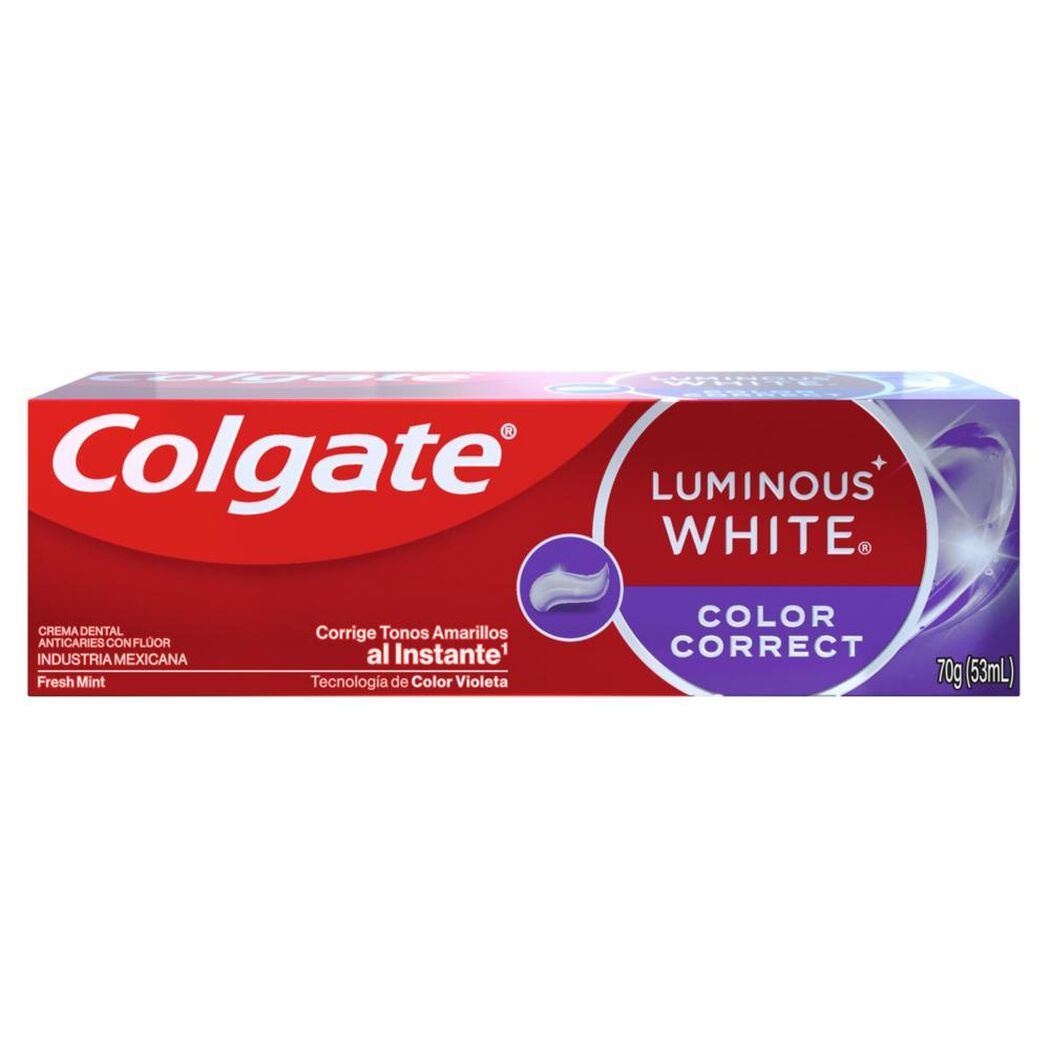 Pasta Dental Colgate Luminous White Color Correct 70 g, , large image number 2