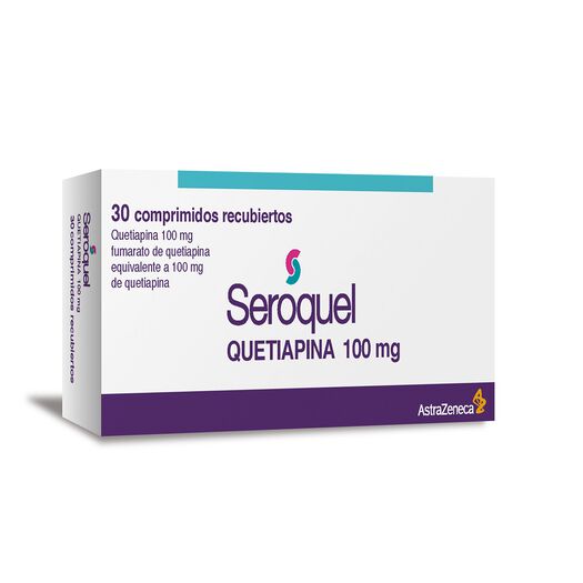 Seroquel 100 mg x 30 Comprimidos Recubiertos, , large image number 0