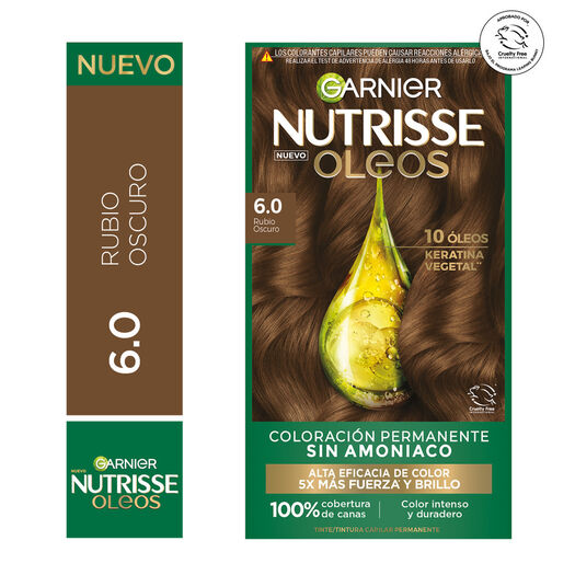 Tintura Nutrisse Oleos 6.0 Rubio Oscuro 1 un, , large image number 0