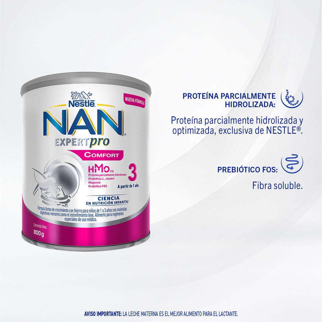 F&oacute;rmula Infantil Nan Comfort Etapa 3 800 g, , large image number 2