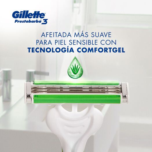 Máquina de Afeitar Gillette Prestobarba Sensitive 2 un, , large image number 2