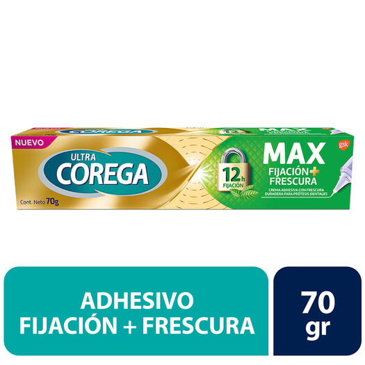 Adhesivo Corega Ultra Protesis Dentales Max Fijación Frescura 70 g, , large image number 1