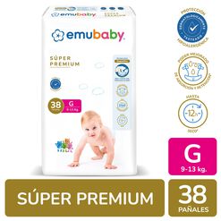 Pañales Emubaby Premium G 38 un