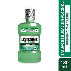 Enjuague Bucal Listerine Anticaries Zero Alcohol 180 mL