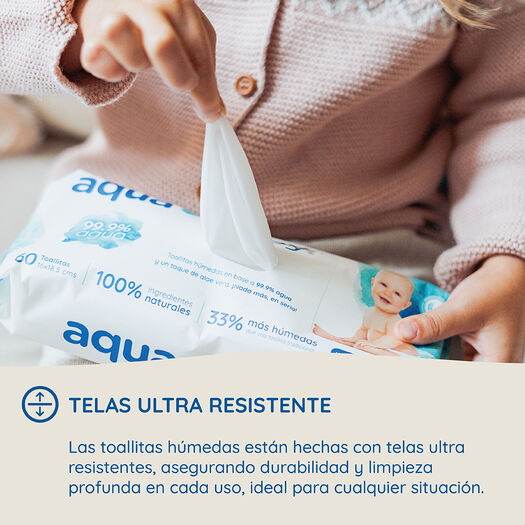 Caja 12 Toallitas Húmedas Aqua Baby 60un, , large image number 3